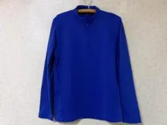 94834 アディダス　ハーフジップ　長袖トップス　青　サイズO