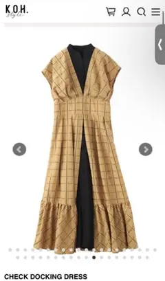 Koh.style ワンピース　CHECK DOCKING DRESS