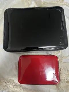 YSL黒赤ポーチセット