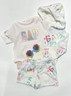新品未使用 BabyGAP GAP ロゴプリント プルオンショートパンツ 短パン