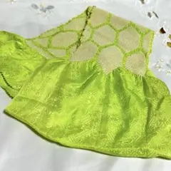 【お買い得SALE❣️】ライトグリーン 六角形模様 帯揚げ 145㎝