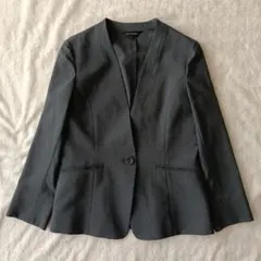 新品未使用品　ESPRITMUR ノーカラージャケット 13 ダークグレー