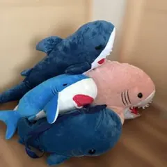 サメ ぬいぐるみ ピンク 約100cm ４点セット　BIG ビッグのサムネイル
