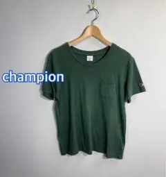 ◼️Champion 챔피언 ◼️ V 넥 포켓 T 셔츠 그린 : L