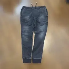 H&M ジョガーパンツ S ブラック（色落ち加工タイプ）