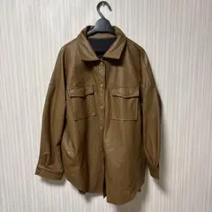 レザージャケット ブラウン