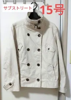 サブストリートマイスタンダード　15号　ショートトレンチコート　LL　大きい