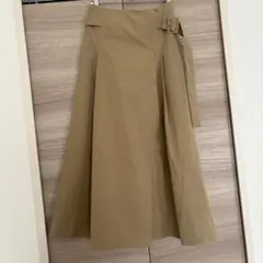 BEAMS HEART ベージュ スカート ウエストベルト付き