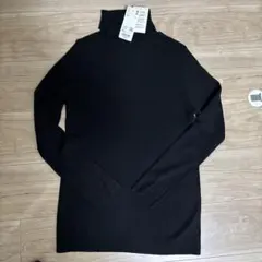 メリノウール ブラック タートルネック XXL