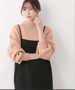 グローバルワーク　フワフワHug meスタンドネック　オレンジ　orange