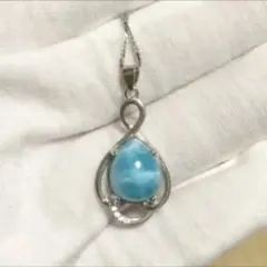 高品質天然ラリマーペンダントトップ