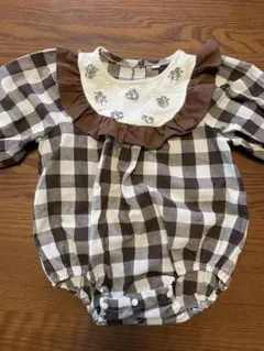 ロンパース　80 ギンガムチェック