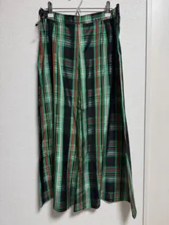 タータンチェック柄 ミディスカート pollen vintage