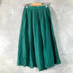 Afternoon Tea　スラブスカーチョ　グリーン　無地　レーヨン