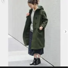 ダッフルコート　カーキ