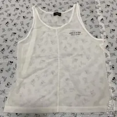 コムサ シースルータンクトップ ロゴ入り