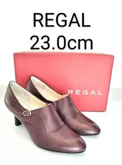 REGAL革パンプスショートブーツ 23.0cm えんじ色ワインレッド