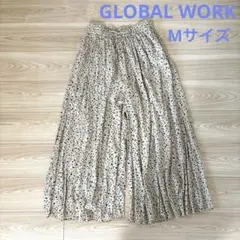 GLOBAL WORKワイドパンツ フレアパンツ　Mサイズ 白黒 ダルメシアン