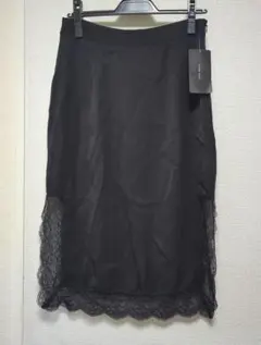 ZARA BASIC ☆レース☆サテン調☆タイトスカート ☆ブラックのサムネイル