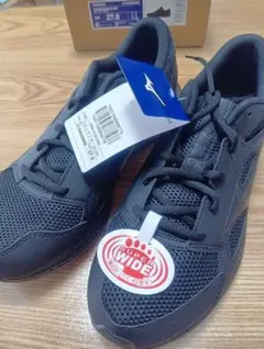 Mizuno スニーカー 27 黒ブラック メンズ ワイド マキシマイザー26