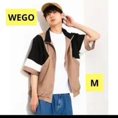 美品!!【WEGO】 TRカラーブロック5分袖 ブルゾン Mサイズ