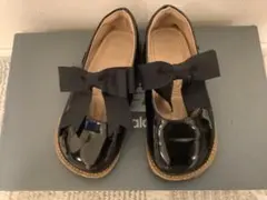 ［値下］黒エナメルリボン付きフォーマルシューズ