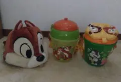 東京ディズニーリゾート　チップとデール ぬいぐるみ帽子とポップコーンバケット