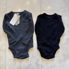 新品　H&M ロンパース　6-9m 2点セット　バラ売り不可　ブラック