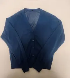 美品　ユニクロ　ライトvネックカーディガン　S　シアー