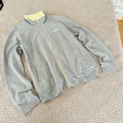 秋冬XL♥︎adidas neo♥︎レディース長袖前開きトレーナー綿グレー　ドット柄