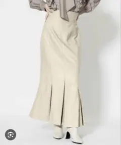 AndCouture マーメイドスカート　ベージュ　フレア　ロングスカート