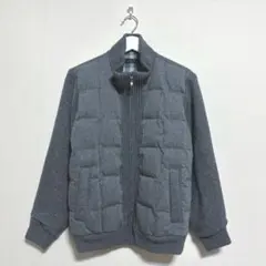 《DAKS》 ダックス (M) ジップアップジャケット 羊毛×カシミヤ グレーのサムネイル
