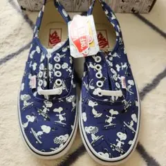週末値下げ VANS 希少新品未使用 スヌーピー柄 スニーカー ネイビー26