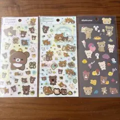 新品　リラックマ 茶色いコグマ　クリアシール　シールセット 3シート