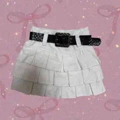 y2k 00s❤︎ 平成ギャル ベルト付き ティアードミニスカート