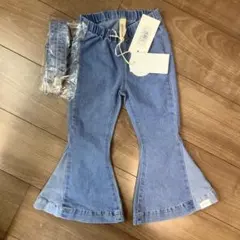 新品 Twin Collective サスペンダー付きフレアパンツ　4y 100