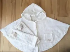 ジェラートピケ　ポンチョ　80-90cm・レッグウォーマーセット