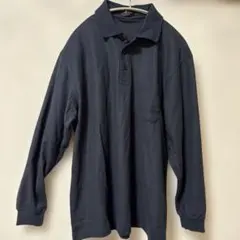 【LLサイズ】メンズ　薄手ポロシャツ　ネイビー
