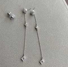 スワロフスキー チェーン2wayピアス SWAROVSKI