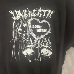 ROMWE オーバーサイズ半袖T　LOVE DEATH 地雷　パンク　サブカルのサムネイル
