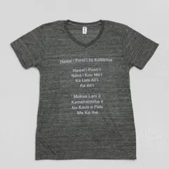 ハワイアン Tシャツ フラダンス 歌詞プリント カウルコア アイナハウ【L】のサムネイル