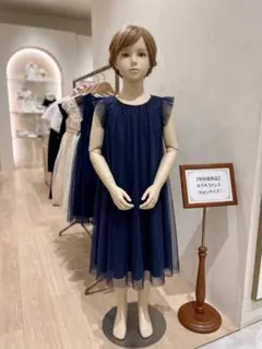 H&M キッズ ネイビー チュールドレス 140cm