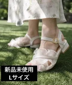 MAJESTIC LEGON シアーフリルサンダル アイボリー Lサイズのサムネイル