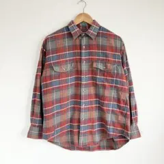 希少 90s NEWYORKER 肉厚 フランネルシャツ M チェック柄 L相当