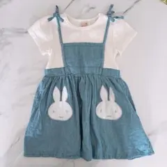 プティマイン ミッフィー トップス 90サイズ 重ね着風