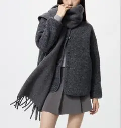 ユニクロMボアフリースジャケット黒