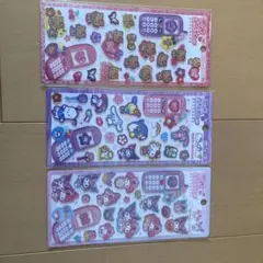 キャラクターシール 3セット　平成ハッピーフォン　サンリオ