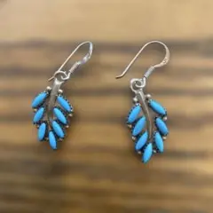 インディアンジュエリー　ターコイズピアス（両耳用）