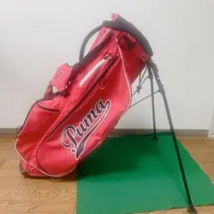 【美品】PUMA プーマ　ゴルフ キャディバッグ スタンド式 レッドのサムネイル
