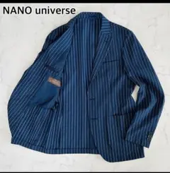 NANOUNIVERSEテーラードジャケット ネイビーストライプ ITALY
